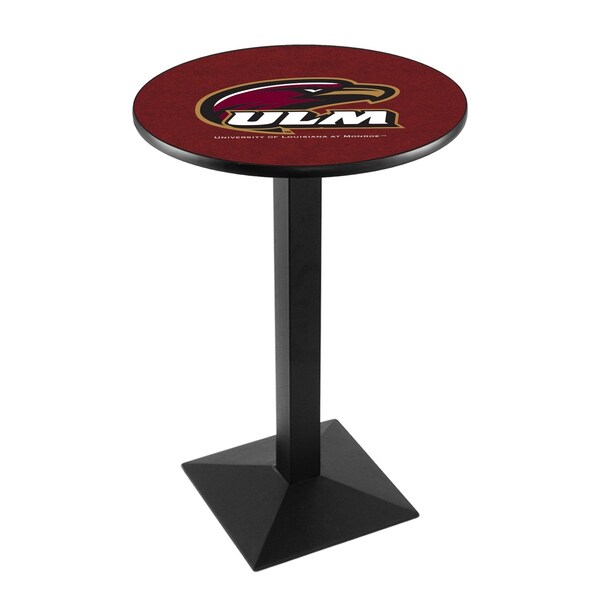42" Blk Wrinkle Louisiana-Monroe Pub Table